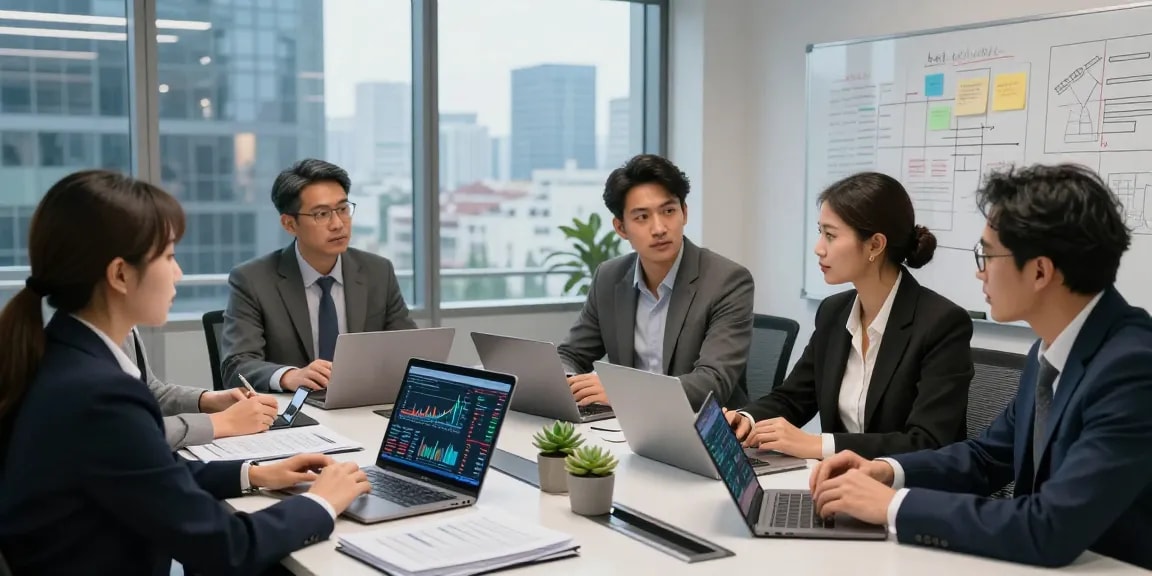Third Eye Capital financial consulting team collaborating in a modern office.