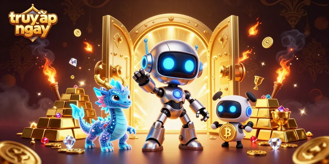 Engage with the thrilling world of gaming by truy cập ngay at BET168, showcasing a vibrant 3D casino scene.