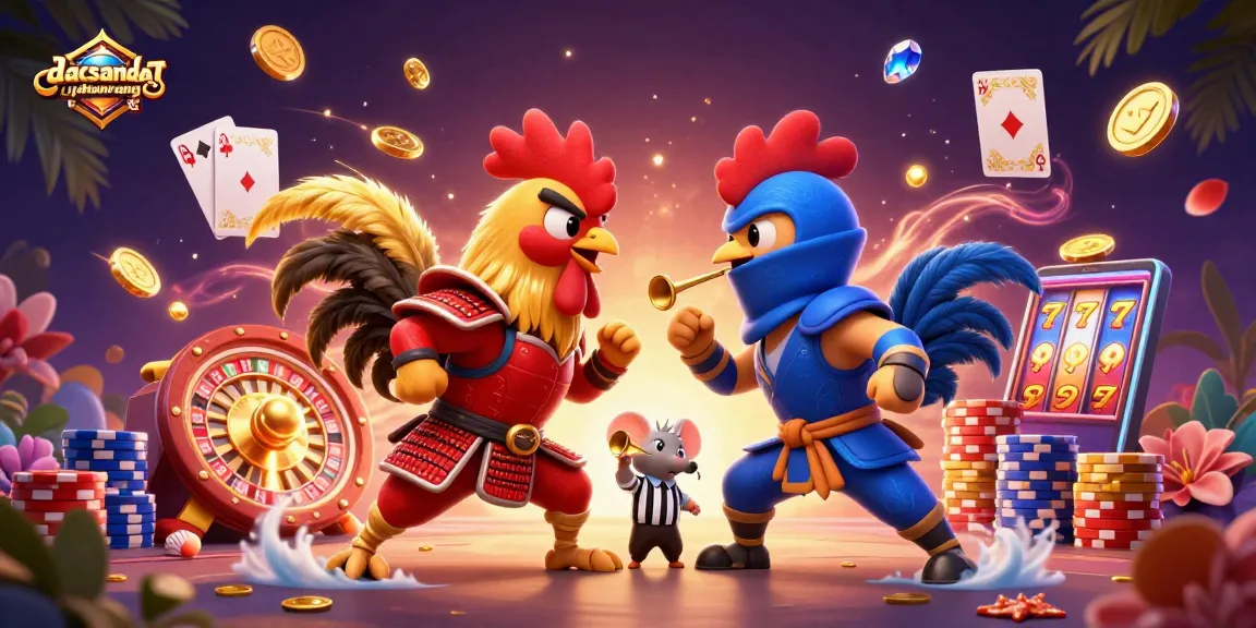 Engage with dacsandatphanrang in an epic 3D rooster battle set against a vibrant casino backdrop.