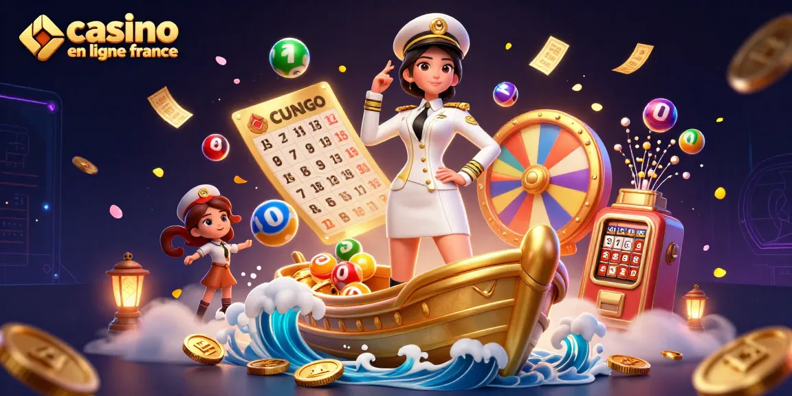 Découvrez un gameplay palpitant au casino en ligne France avec un art numérique 3D dynamique mettant en valeur des éléments de casino passionnants.