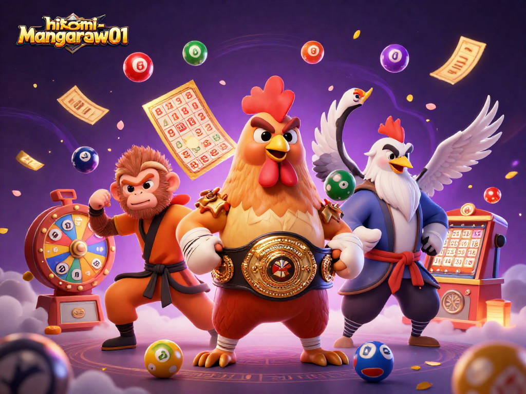 hitomi-mangaraw01 showcases a lively online casino scene with colorful lottery elements and dynamic characters