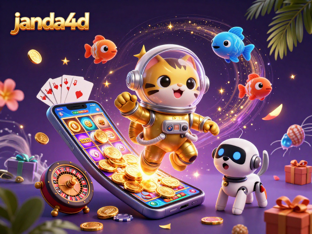 Janda4d hadir dengan petualangan ruang angkasa seru dan permainan menyenangkan dalam ilustrasi 3D yang menakjubkan.