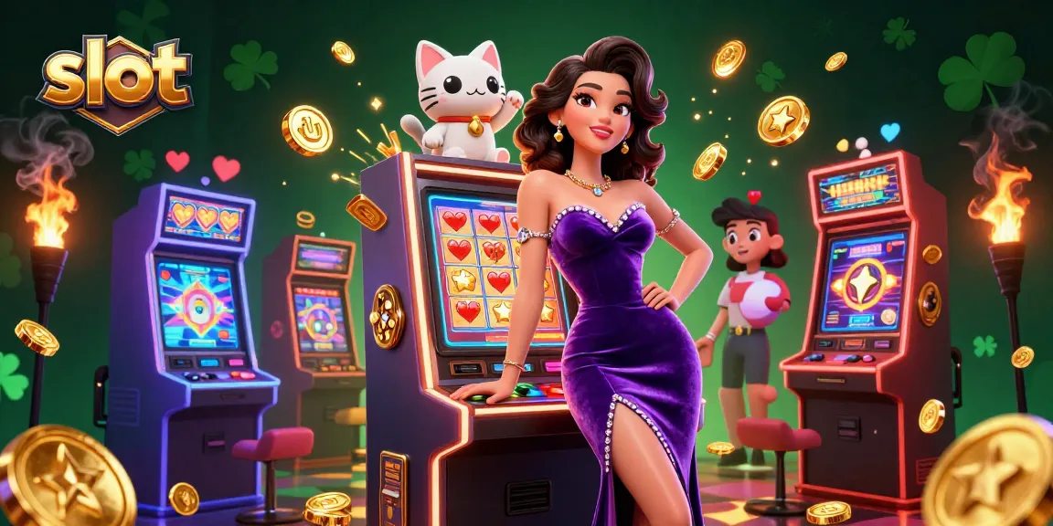 Experience the thrill of hitting the slot jackpot in this vivid casino scene featuring dynamic game elements.