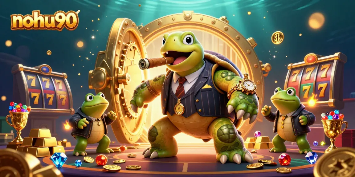 Engage with nohu90's thrilling casino scene featuring vibrant characters and dazzling gaming elements.