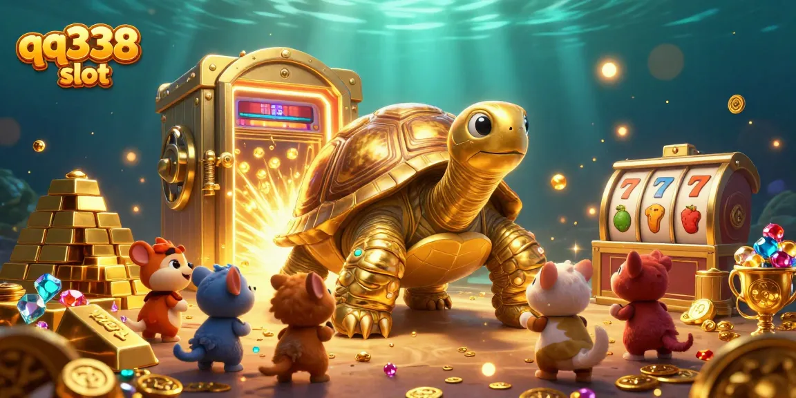 Engage in thrilling gameplay with qq338 slot surrounded by vibrant treasures and dynamic characters.