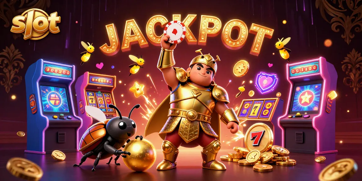 Slot jackpot di gambar slot dengan kupu-kupu perang dan karakter lucu lainnya.