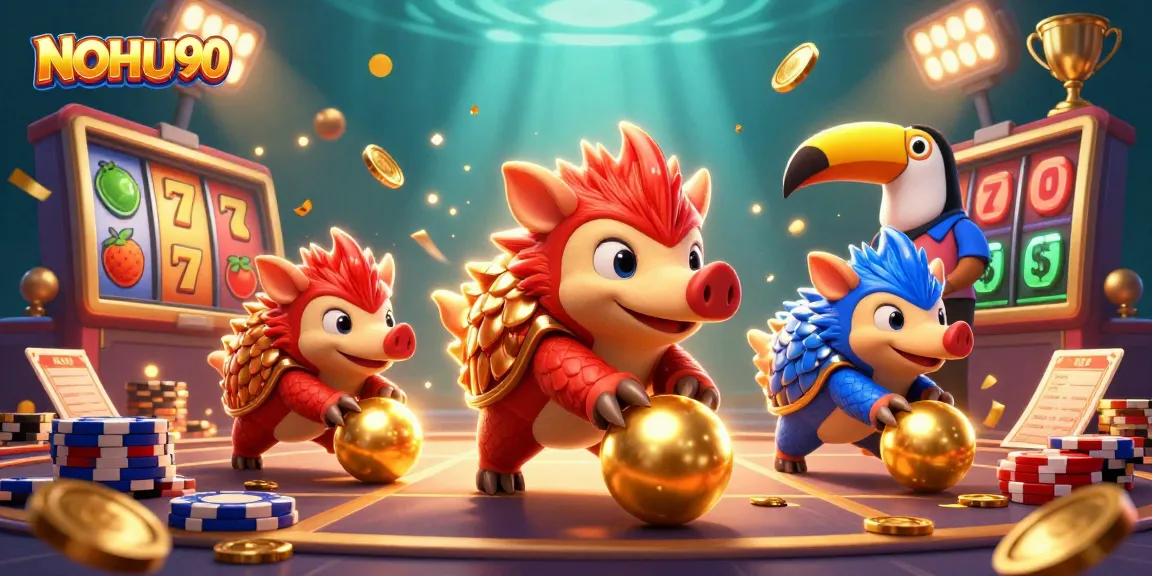 Experience thrilling action with NOHU90's exciting slot games featuring vibrant characters and dynamic elements.