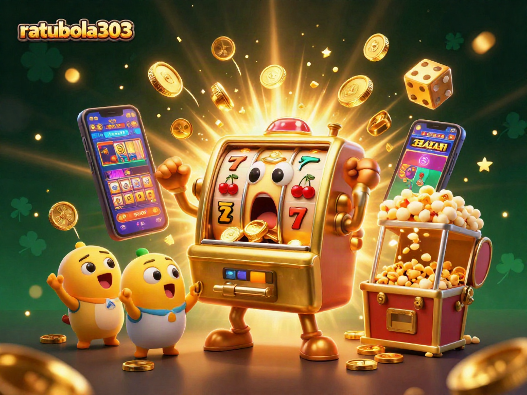 ratubola303 mengacak jackpot di kasino virtual dengan mesin slot kartun yang ceria dan berkilau.