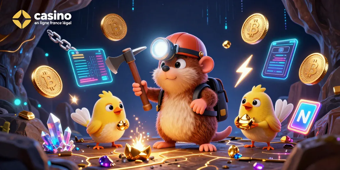 Jeu d'argent où le casino en ligne France légal rencontre des trésors numériques et la crypto-monnaie.