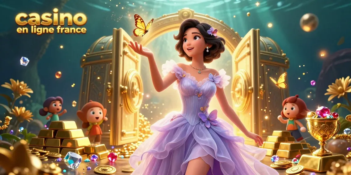 Découvrez l'attrait du casino en ligne France avec des illustrations numériques 3D captivantes de jeux et de trésors.