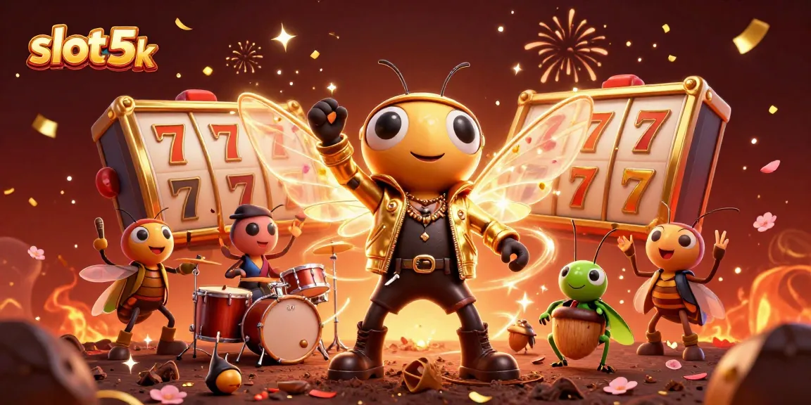Experience the thrill of slot 5k gaming with festive characters and vibrant casino elements.