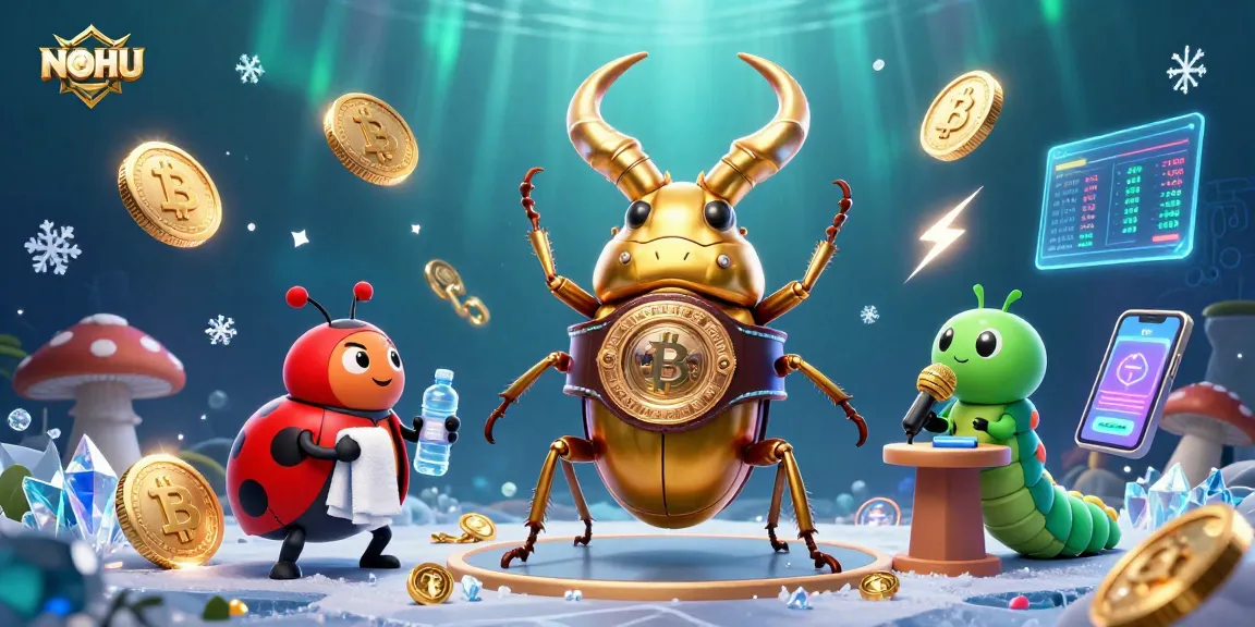 NOHU engages players with a dynamic 3D casino scene featuring bold characters and vibrant elements.