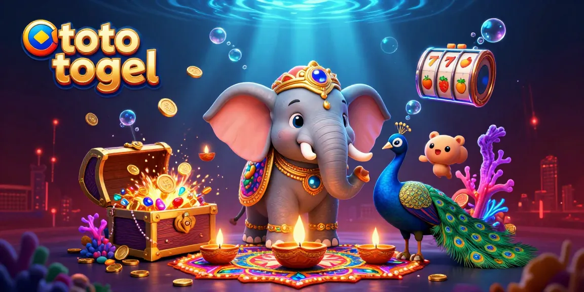 Engage with exciting toto togel gameplay featuring a vibrant scene of 3D characters and slot elements.