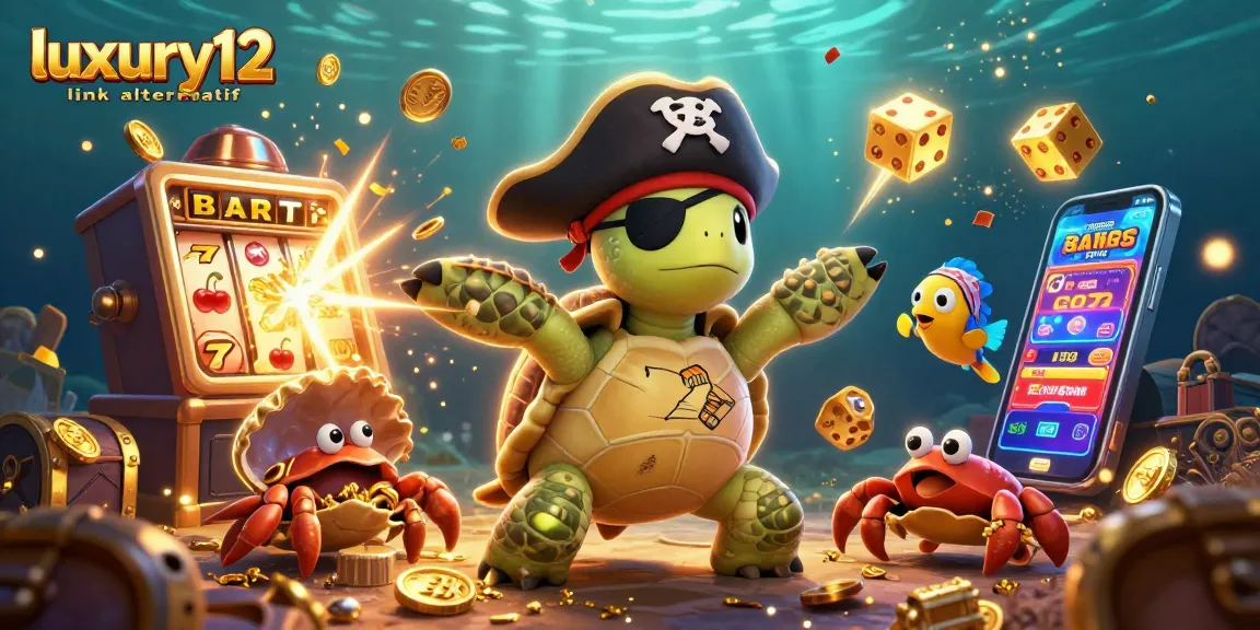 Spin and win with luxury12 link alternatif in this vibrant, exhilarating casino scene featuring energetic characters and game elements.