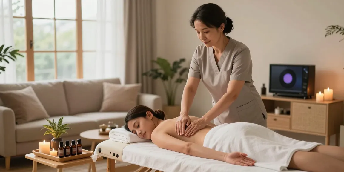 일산출장안마을 위한 전문 마사지 서비스 환경에서 고객에게 편안함을 제공하는 마사지 치료사