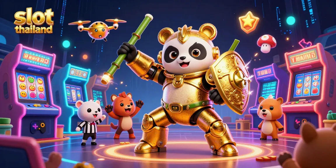 Spin the reels in an exciting slot thailand casino scene featuring vibrant characters and game elements.