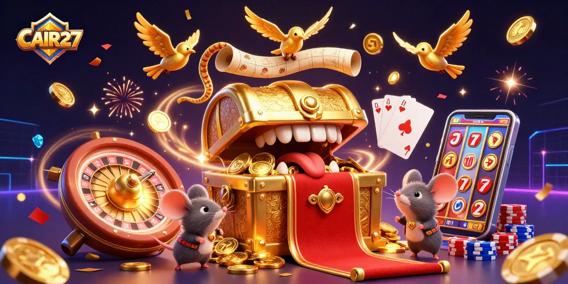 Gali kekayaan dengan CAIR27 dalam ilustrasi kasino 3D yang memikat dan meriah.