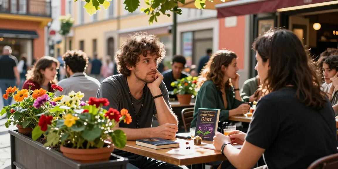 Can I Buy DMT In Europe? Best Guide discussion in a vibrant café atmosphere.