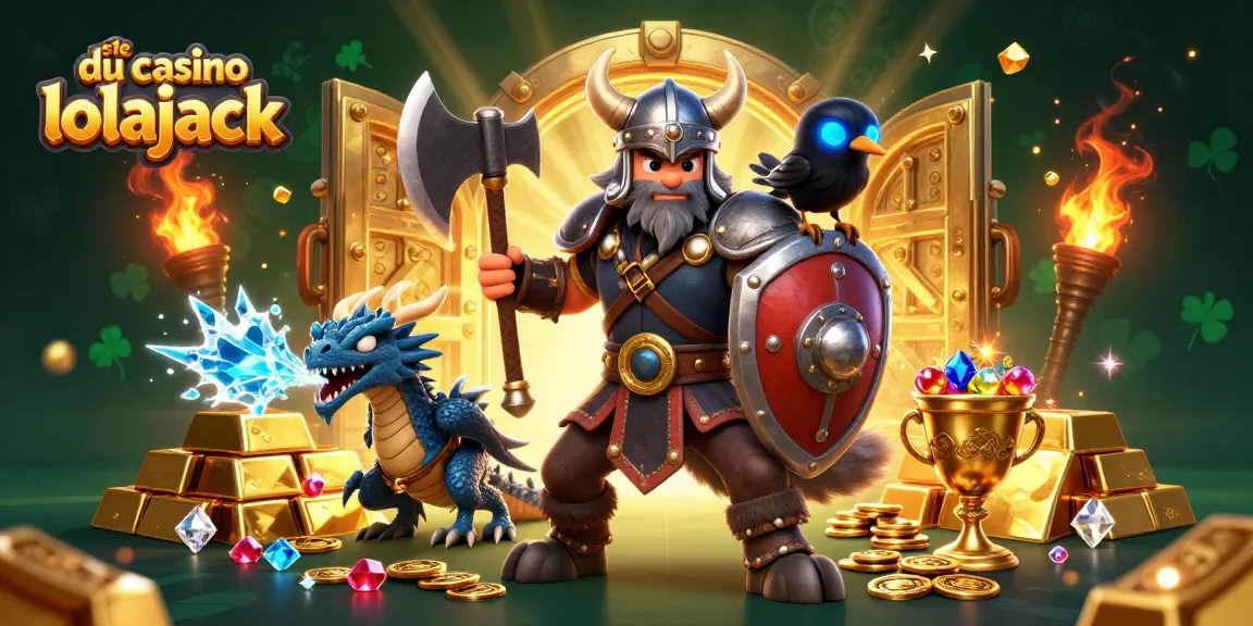 Jouez sur le site du casino lolajack avec cette illustration animée des personnages de la mythologie nordique.