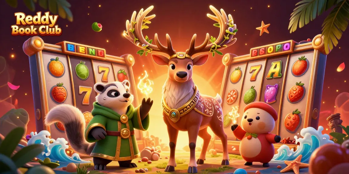 Experience the thrill of winning with Reddy Book Club, featuring dynamic slot reels and mystical characters.
