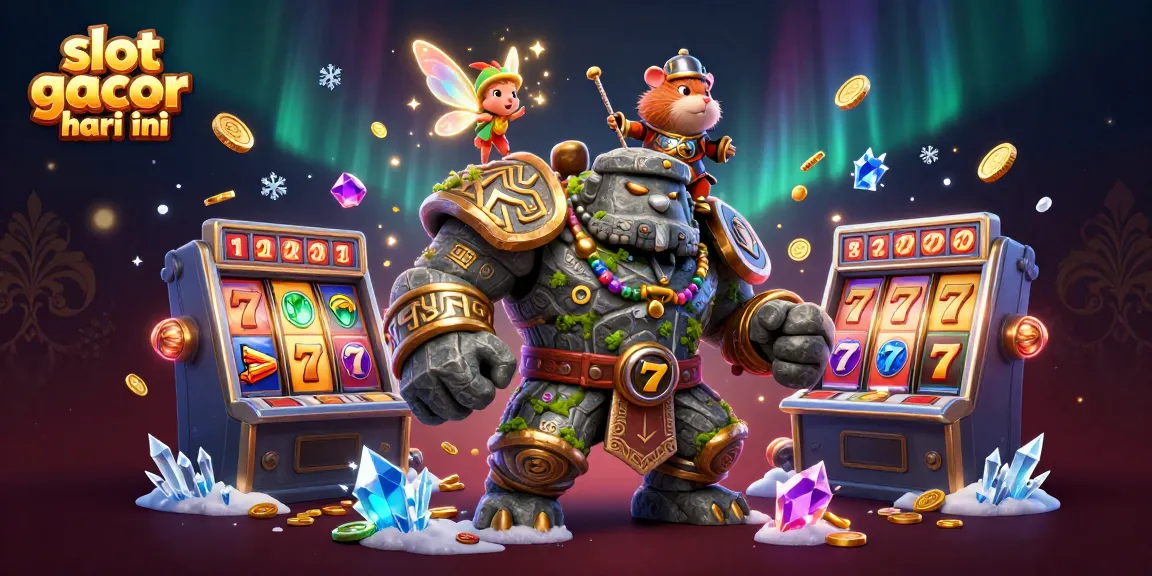 Experience slot gacor hari ini with vibrant casino elements and enchanting characters in this dynamic illustration.