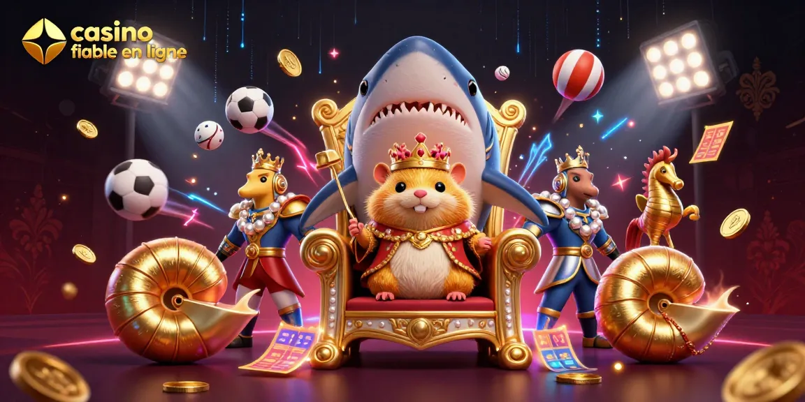 Profitez d'une expérience de jeu captivante dans un casino fiable en ligne avec un roi hamster audacieux et des gardiens.