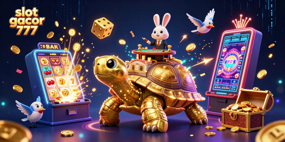 Experience exciting slots with slot gacor 777 in a vibrant, animated casino scene.