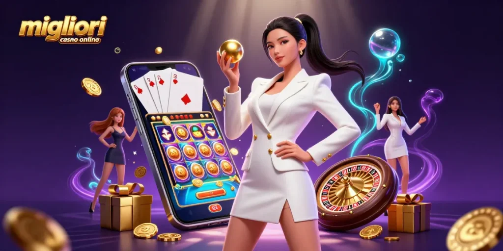 Partecipare a giochi emozionanti nei migliori casinò online con immagini straordinarie ed elementi da casinò.