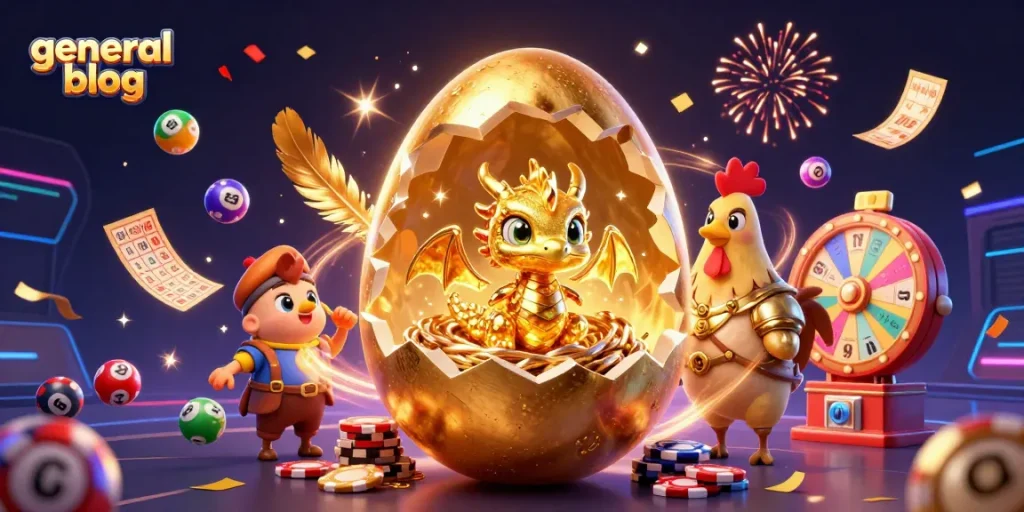 Engaging general blog showcasing a golden dragon in a casino-themed setting with vibrant elements.